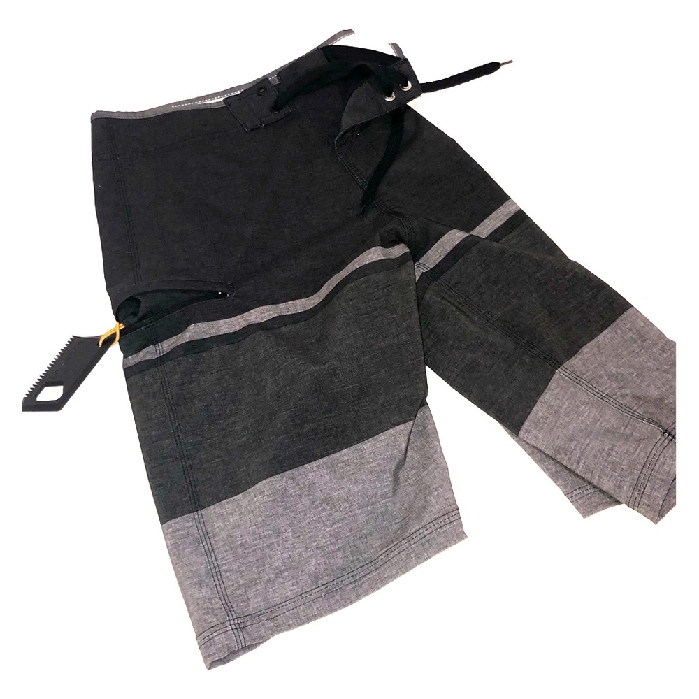 Burnside swim shorts with multitool